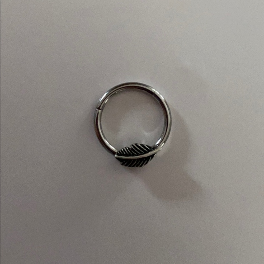 16 gauge 3/8” titanium hinged ring